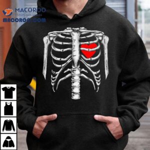 Skeleton Rib Cage Heart Xray Halloween Easy Costume Shirt