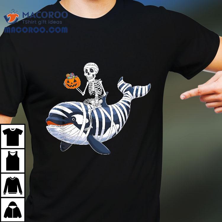 Skeleton Riding Mummy Orca Halloween Candy Whale Shirt Skeleton Riding Mummy Orca Halloween Candy Whale Shirt