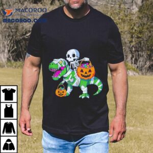 Skeleton Riding T-rex Mummy Dinosaur Halloween Funny Pumpkin Shirt 2 Skeleton Riding T Rex Mummy Dinosaur Halloween Funny Pumpkin Tshirt