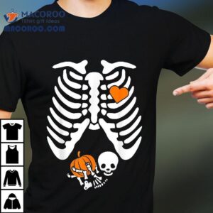 Skeleton S Pregnancy Announcet Mom Halloween Shirt