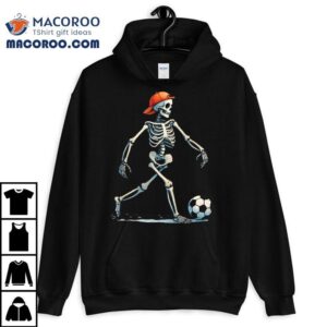 Skeleton Soccer Halloween Costume Funny Boys Kids Tee Tshirt