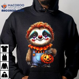 Sloth Halloween Clown Outfit Cute Kawaii Tshirt
