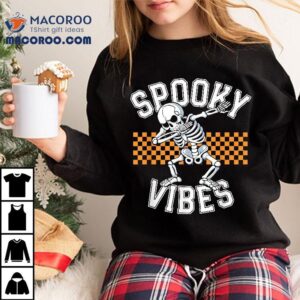 Spooky Squad Dabbing Skeleton Monster Kids Boys Halloween Shirt