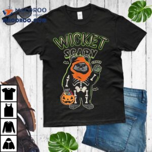 Star Wars Halloween Wicket Scary Ewoks Grrr Big Chest Logo Shirt