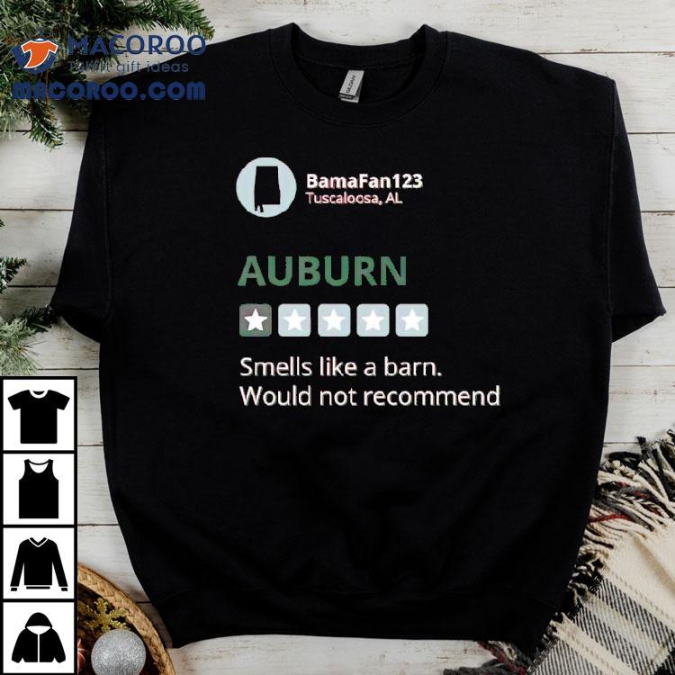 Suburn Smells Like A Barn Would Not Recommend Shirt Suburn Smells Like A Barn Would Not Recommend Shirt