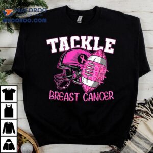 Tackle Breast Cancer Awareness American Football Pink Ribbon Shirt