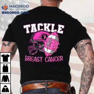 Tackle Breast Cancer Awareness American Football Pink Ribbon Shirt