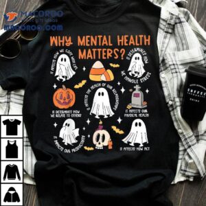 Tal Health Ghost Halloween Therapist School Psychologis Tshirt