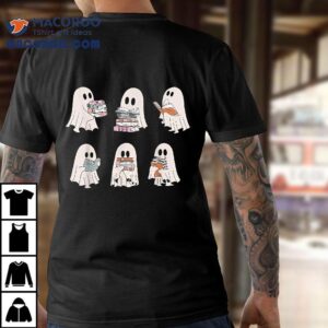 Teacher Halloween Ghost Read More Books Reading Books Tshirt