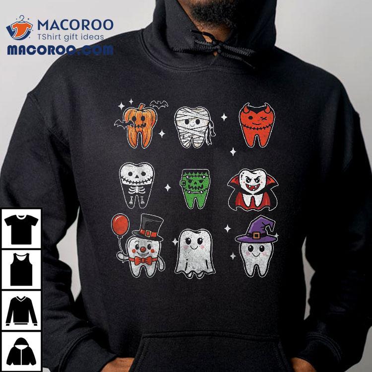 Teeth Ghost Pumpkin Witch Cute Dental Halloween Dentist Shirt Teeth Ghost Pumpkin Witch Cute Dental Halloween Dentist Shirt