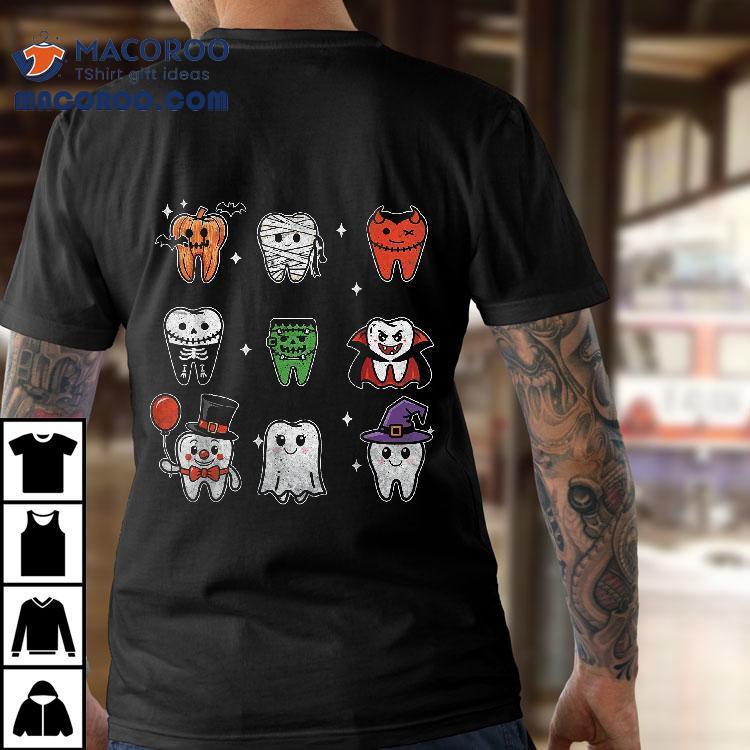 Teeth Ghost Pumpkin Witch Cute Dental Halloween Dentist Shirt Teeth Ghost Pumpkin Witch Cute Dental Halloween Dentist Shirt