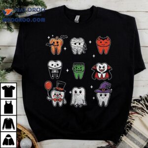 Teeth Ghost Pumpkin Witch Cute Dental Halloween Dentist Shirt 2 Teeth Ghost Pumpkin Witch Cute Dental Halloween Dentis Tshirt