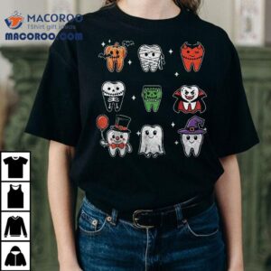 Teeth Ghost Pumpkin Witch Cute Dental Halloween Dentist Shirt 3 Teeth Ghost Pumpkin Witch Cute Dental Halloween Dentis Tshirt