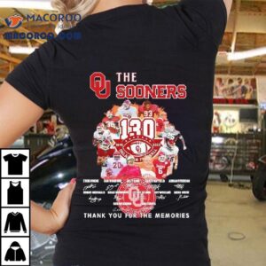 The Oklahoma Sooners Thank You For The Memories Tshirt