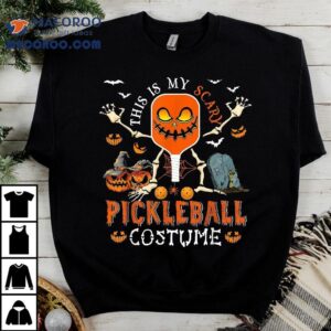 This Is My Scary Pickleball Costume Halloween Skeleton Lover Tshirt