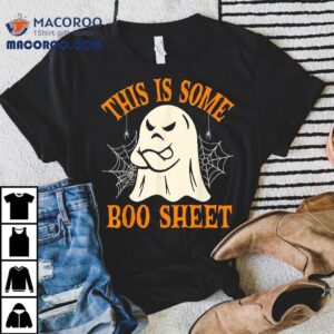 This Is Some Boo Sheet Ghost Retro Funny Halloween Costume Tshirt