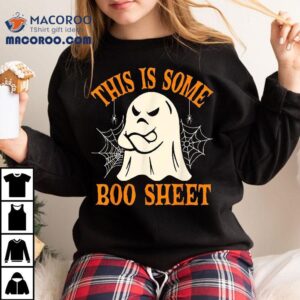 This Is Some Boo Sheet Ghost Retro Funny Halloween Costume Tshirt