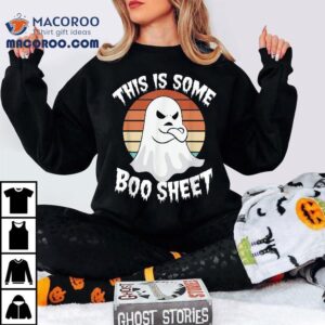 This Is Some Boo Sheet Ghost Retro Halloween Funny Tshirt