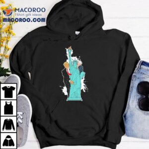 Trump And Biden Statue Of Liberty Menage A Trios Shirt