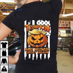 Trumpkin Make Halloween Great Again Usa Flag Funny Tshirt