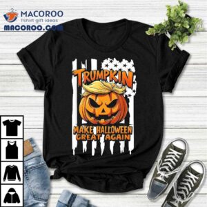 Trumpkin Make Halloween Great Again Usa Flag Funny Tshirt