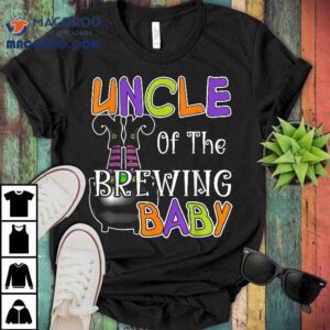 Uncle Of Brewing Baby Halloween Theme Shower Spooky Tshirt