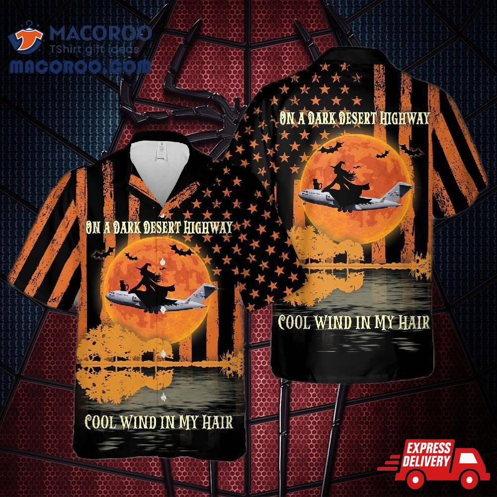 Us Air Force Boeing C-17 Globemaster 3D 105 Aw / New York Ang Halloween Hawaiian Shirt Us Air Force Boeing C-17 Globemaster 3D 105 Aw / New York Ang Halloween Hawaiian Shirt