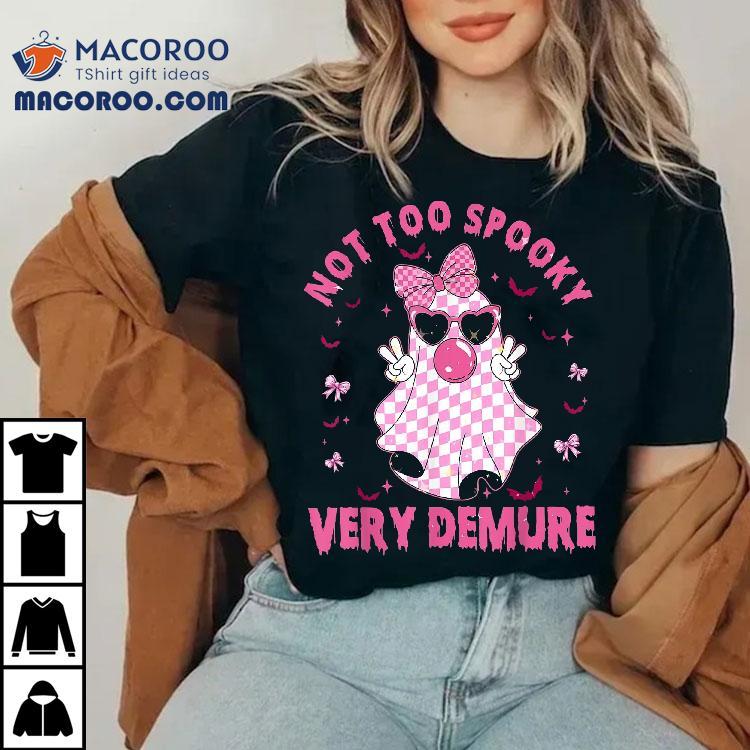 Very Demure Not Too Spooky Halloween Pink Coquette 2024 Shirt Very Demure Not Too Spooky Halloween Pink Coquette 2024 Shirt