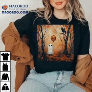 Vintage Ghost Pumpkin Gothic Halloween Spooky Season Shirt