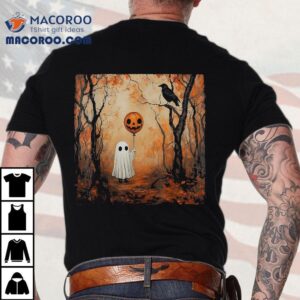 Vintage Ghost Pumpkin Gothic Halloween Spooky Season Tshirt