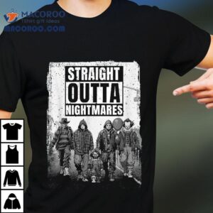 Vintage Horror Halloween Scary Straight Outta Nightmares Shirt