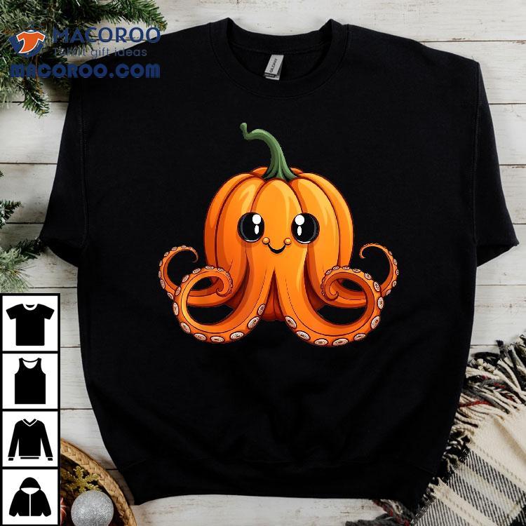 Vintage Octopus Pumpkin Lazy Halloween Party Costume Kids Shirt Vintage Octopus Pumpkin Lazy Halloween Party Costume Kids Shirt