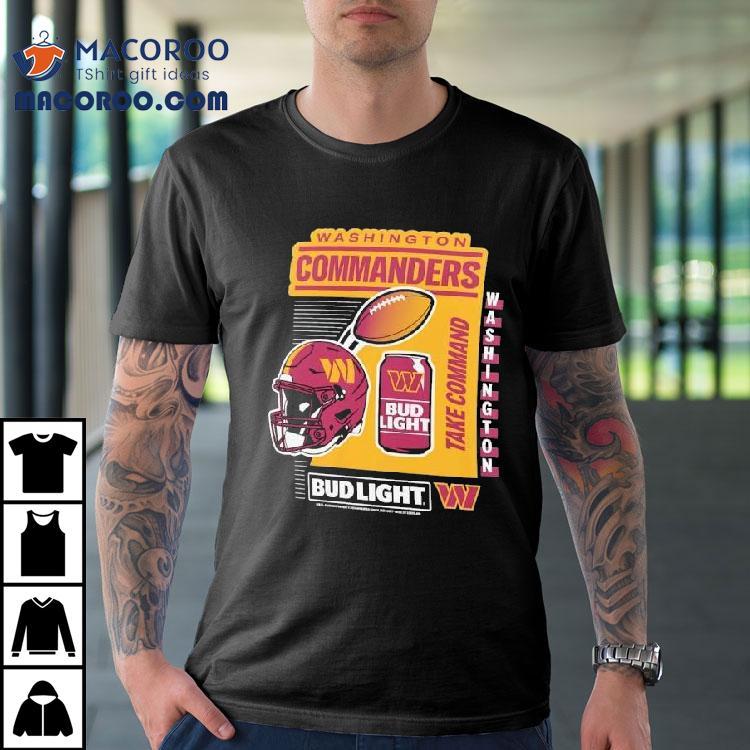 Washington Commanders Anheuser Busch Bud Light Shirt Washington Commanders Anheuser Busch Bud Light Shirt