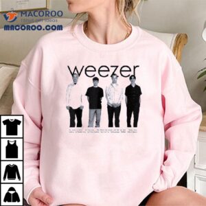 Weezer Blue Album Anniversary Tracklist Shirt
