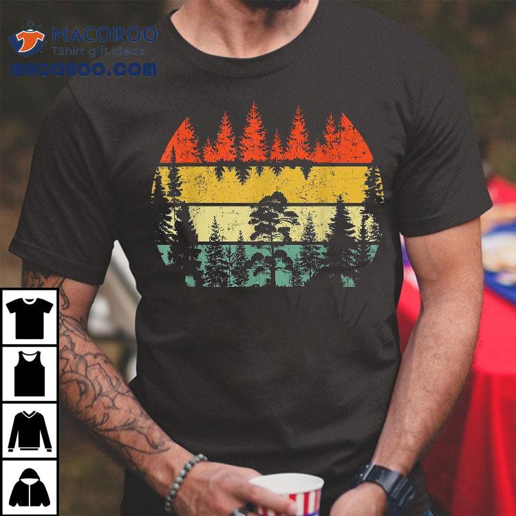 Wildlife Trees Outdoors Nature Retro Forest Sunset Lover Shirt Wildlife Trees Outdoors Nature Retro Forest Sunset Lover Shirt