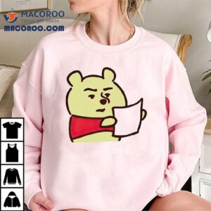 Winnie The Pooh Reading Tshirt