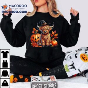 Witchy Cow Halloween Highland Spooky Season Fall Autumn Shirt