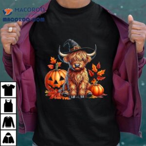 Witchy Cow Halloween Highland Spooky Season Fall Autumn Shirt