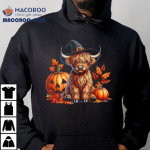Witchy Cow Halloween Highland Spooky Season Fall Autumn Tshirt