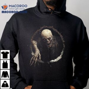 Zombie Horror Graphic Spooky Motif Happy Halloween Tshirt