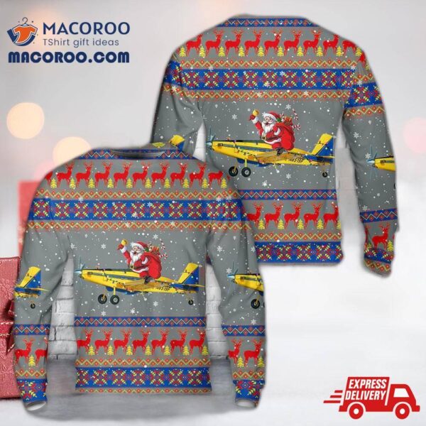 Air Tractor At-500 Family Christmas Aop Sweater