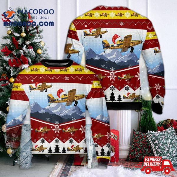 Air Tractor At-500 Family Christmas Sweater