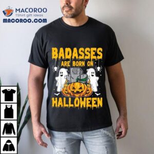 Badasses Are Born On Halloween Birthday Boys Kids Tshirt