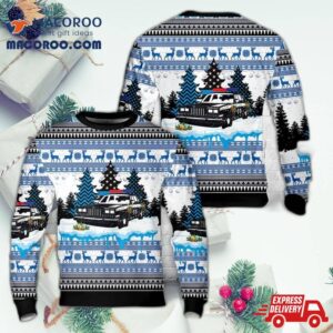 Blue Line Christmas Tree Sweater