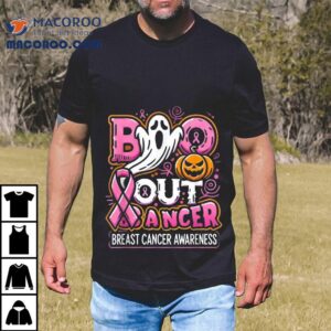 Boo Out Cancer Ghost Halloween Breast Awareness Shirt