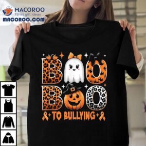 Boo To Bullying Halloween Orange Anti Bully Unity Day Ghost Shirt
