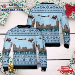 British Airways 747 Over London Christmas Aop Sweater