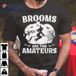 Brooms Are For Amateurs Hockey Stick Pumpkin Tshirt