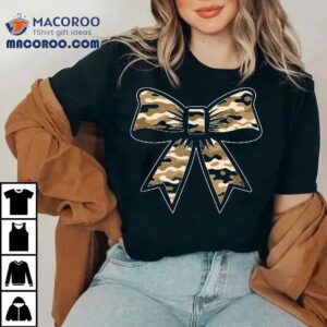 Camo Coquette Bow Duck Hunt Hunting Girls Kids Shirt