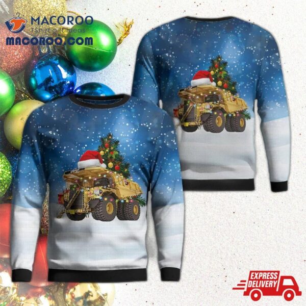 Caterpillar 797f Mining Dump Truck Christmas Sweater